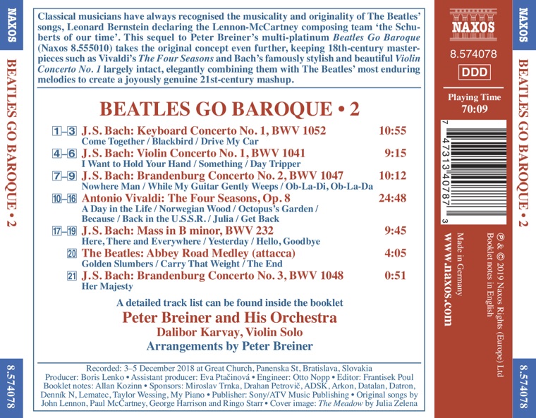 Beatles Go Baroque, vol. 2 - Contraportada