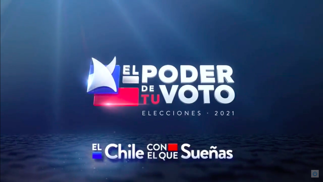 La televisora MEGA tituló "Exige el Chile con el que sueñas" a su cobertura electoral.