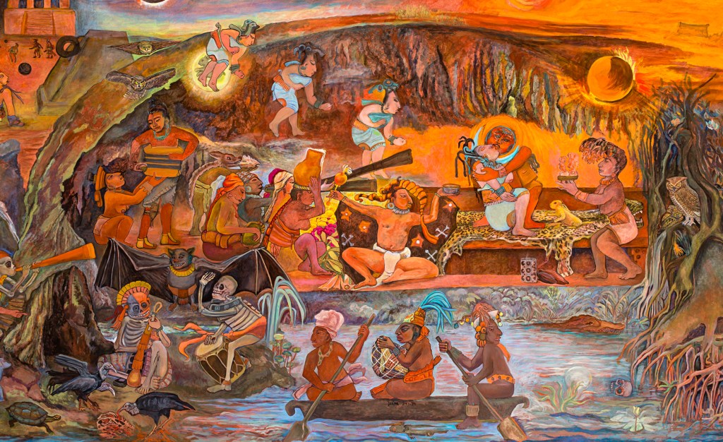 El mural Xibalbá, de Rina Lazo, completo