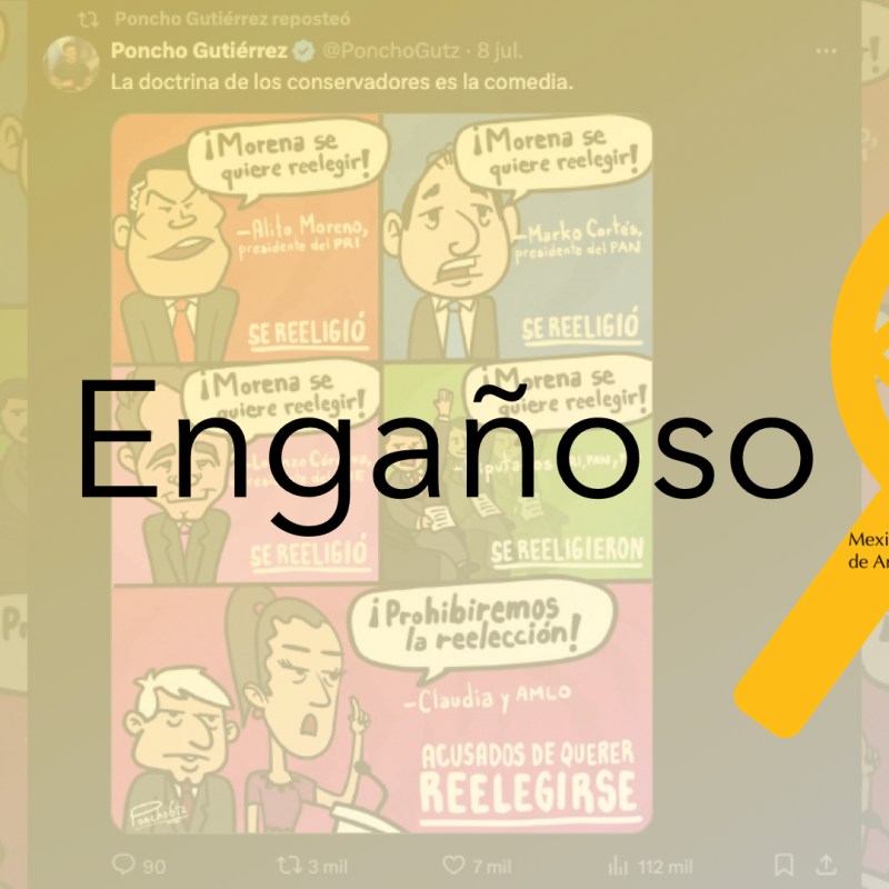 Publicación de Poncho Gutiérrez desinforma sobre&nbsp;reelección